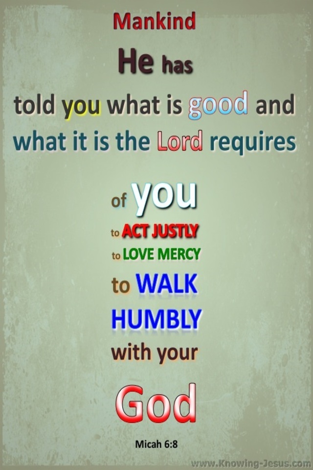 Micah 6:8 Act Justly Love Mercy And Walk Humbly (green)